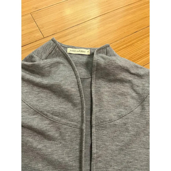 Pebble and Stone Open Front Ruffle Sleeve Cardigan Sweater Women Medium Cottage - Picture 9 of 10